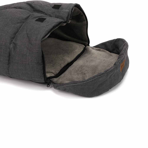 Зимно чувалче за детска количка с патешки пух Fillikid Kibo - Dark Grey Melange