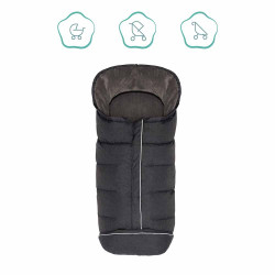 Зимно чувалче за детска количка с патешки пух Fillikid Kibo - Dark Grey Melange