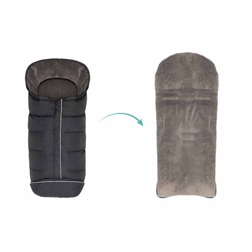Зимно чувалче за детска количка с патешки пух Fillikid Kibo - Dark Grey Melange