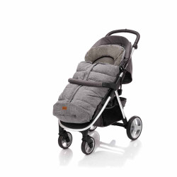 Зимно чувалче за детска количка с патешки пух Fillikid Kibo - Light Grey Melange