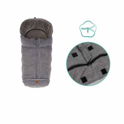 Зимно чувалче за детска количка с патешки пух Fillikid Kibo - Light Grey Melange