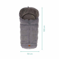 Зимно чувалче за детска количка с патешки пух Fillikid Kibo - Light Grey Melange