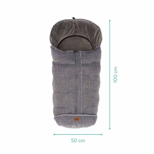 Зимно чувалче за детска количка с патешки пух Fillikid Kibo - Light Grey Melange