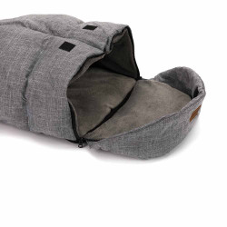 Зимно чувалче за детска количка с патешки пух Fillikid Kibo - Light Grey Melange