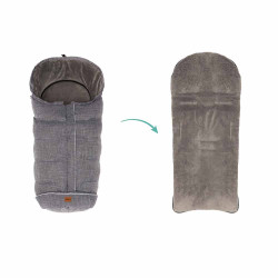 Зимно чувалче за детска количка с патешки пух Fillikid Kibo - Light Grey Melange