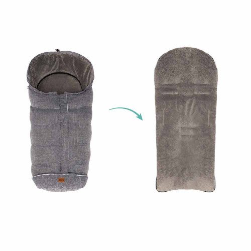 Зимно чувалче за детска количка с патешки пух Fillikid Kibo - Light Grey Melange