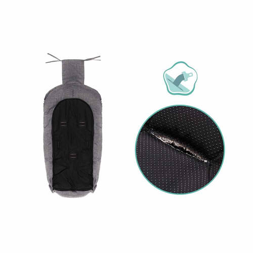 Зимно чувалче за детска количка с патешки пух Fillikid Kibo - Light Grey Melange