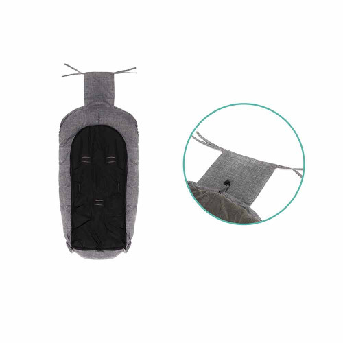 Зимно чувалче за детска количка с патешки пух Fillikid Kibo - Light Grey Melange