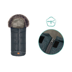 Зимно чувалче за детска количка с вложка от овча кожа Fillikid Mavensi - Galaxy Grey