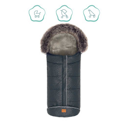 Зимно чувалче за детска количка с вложка от овча кожа Fillikid Mavensi - Galaxy Grey