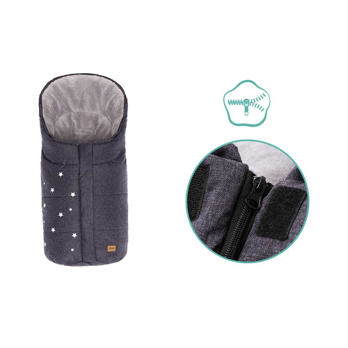 Зимно чувалче за столче за кола група 0 Fillikid Askja Small - Dark Grey Melange