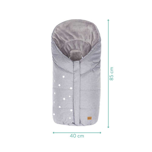 Зимно чувалче за столче за кола група 0 Fillikid Askja Small - Light Grey Melange