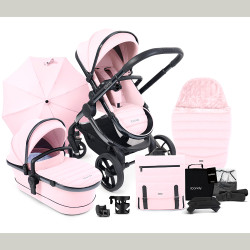 Бебешка количка iCandy Peach 7 Complete Bundle - Phantom-Blush и стол за кола Cocoon с ISOFix база