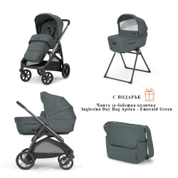 Бебешка количка Inglesina System Duo Aptica - Emerald Green/Lithium
