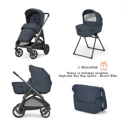 Бебешка количка Inglesina System Duo Aptica - Resort Blue/Lithium