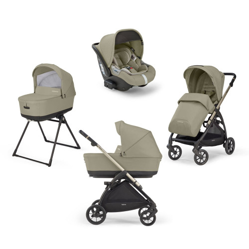 Inglesina Electa System Quattro бебешка количка 4 в 1 - Iridio Black-Nolita Beige