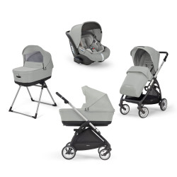 Inglesina Electa System Quattro бебешка количка 4 в 1 - Silver Black-Greenwich Silver