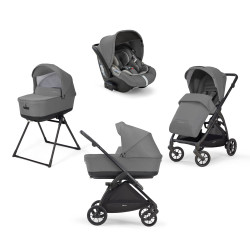 Inglesina Electa System Quattro бебешка количка 4 в 1 - Total Black-Chelsea Grey