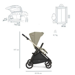 Inglesina Electa System Quattro бебешка количка 4 в 1 - Total Black-Tribeca Green