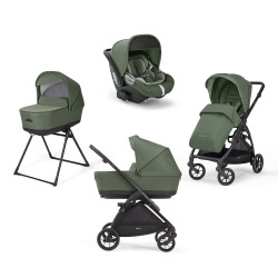 Inglesina Electa System Quattro бебешка количка 4 в 1 - Total Black-Tribeca Green
