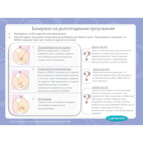 Lansinoh шишета с биберон Natural Wave 240ml