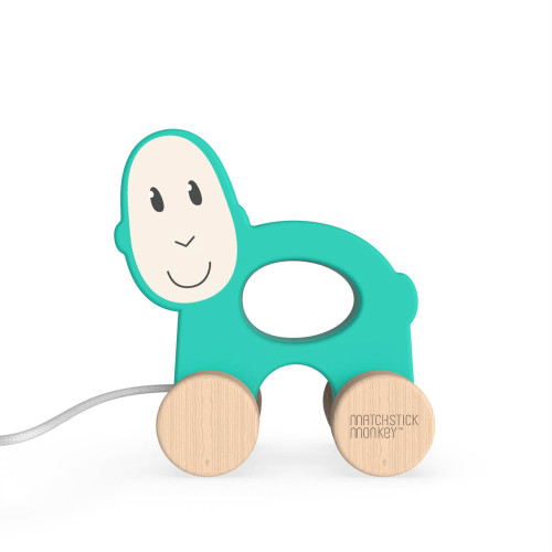 Matchstick Monkey дървена играчка за дърпане - Matchstick Monkey