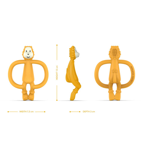 Matchstick Monkey Комплект силиконова чесалка и муселинова пелена - Lion