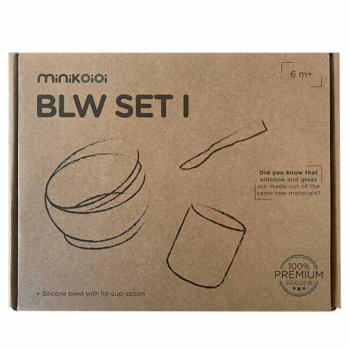 MinikOiOi BLW Set I бебешки силиконов комплект за хранене - Mellow Yellow