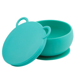 Minikoioi Bowly силиконова купа с вакуум и капак - Green