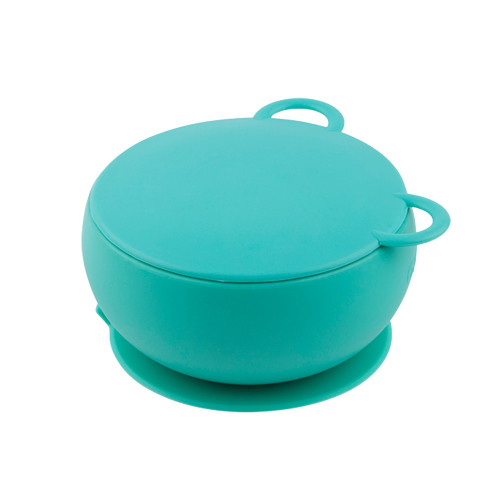 Minikoioi Bowly силиконова купа с вакуум и капак - Green