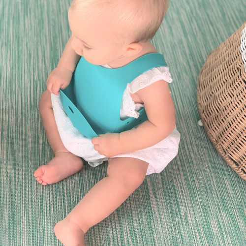 Minikoioi Flexi Bib силиконов лигавник с джоб - Blue