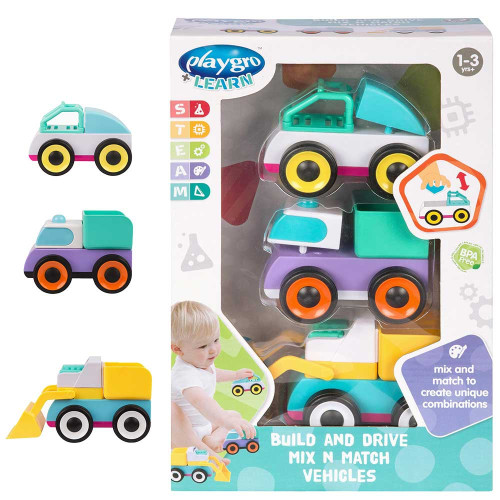Playgro Build & Drive Mix & Match Vehicles активна играчка превозни средства