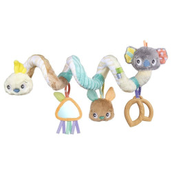 Мека плюшена спирала за количка или бебешка кошара Twirly Whirly Fauna Friends Playgro 