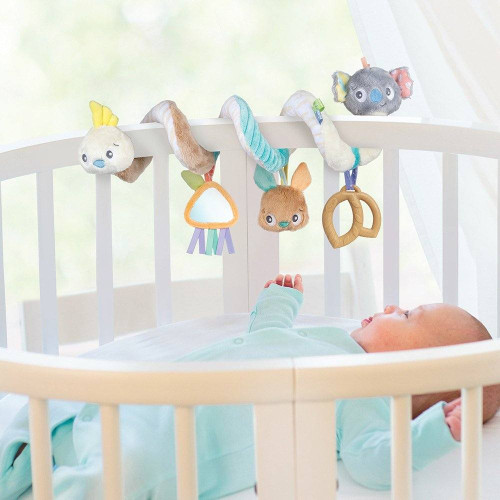 Мека плюшена спирала за количка или бебешка кошара Twirly Whirly Fauna Friends Playgro 