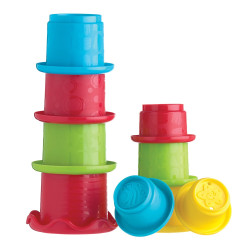 Playgro Комплект от 9 цветни чаши за подреждане