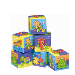 Playgro Меки кубчета за баня с морски обитатели (6 бр. / оп.), 6м+
