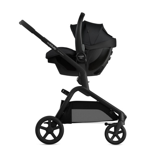 Детска количка 2в1 с автоматично сгъване RedsBaby Onix - Platinum Black Twill