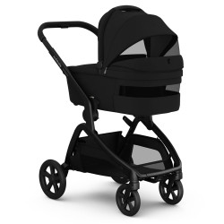 Детска количка 2в1 с автоматично сгъване RedsBaby Onix - Platinum Black Twill