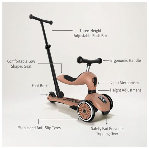 Scoot and Ride Детска тротинетка Highwaykick 1 Push and Go - Moka