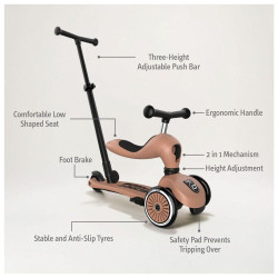 Scoot and Ride Детска тротинетка Highwaykick 1 Push and Go - Wildberry