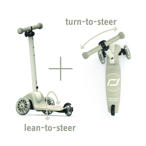 Scoot and Ride Highwaykick 3S сгъваема тротинетка със светещи колела - Ash