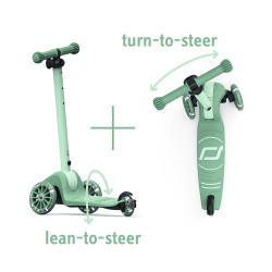 Scoot and Ride Highwaykick 3S сгъваема тротинетка със светещи колела - Forest