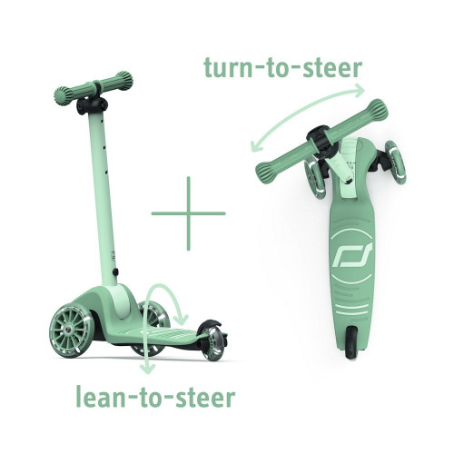 Scoot and Ride Highwaykick 3S сгъваема тротинетка със светещи колела - Forest