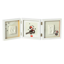 Tiny Love Рамка за 2 Отпечатъка и Снимка Tiny Creations - бяла, 0м+