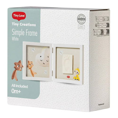 Tiny Love Рамка за Отпечатък и Снимка Tiny Creations - бяла, 0м+