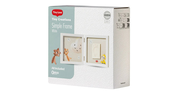 Tiny Love Рамка за Отпечатък и Снимка Tiny Creations - бяла, 0м+