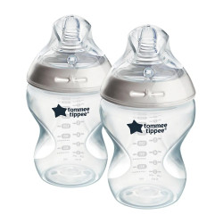 Tommee Tippee Комплект шишета за хранене Natural Start самостерилизиращи 2бр. х 260 мл, 0м+