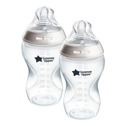 Tommee Tippee Комплект шишета за хранене Natural Start самостерилизиращи 2бр. х 340 мл, 3м+