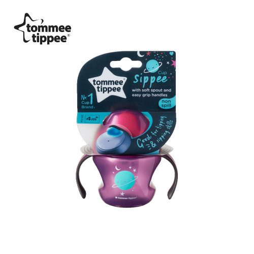 Tommee Tippee Неразливаща се чаша с мек накрайник 150 мл - лилава, 4м+