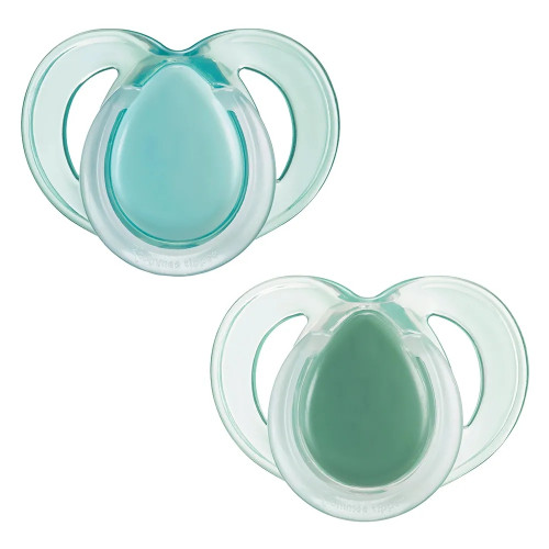 Tommee Tippee Ортодонтични залъгалки Night Time, 2 броя, зелени, 18-36м